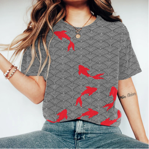 Japanese Goldfish Art Print T-Shirt