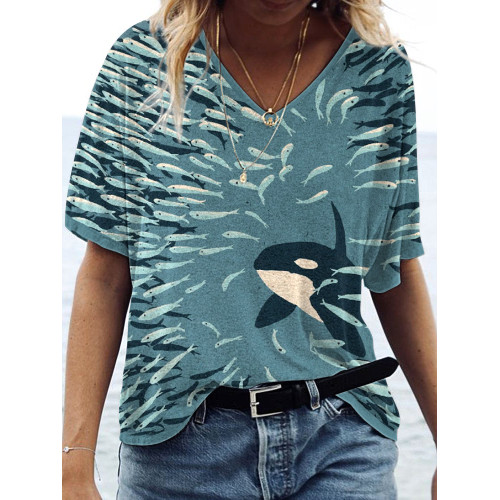 Lovely Penguin Embroidery Art Vintage T Shirt