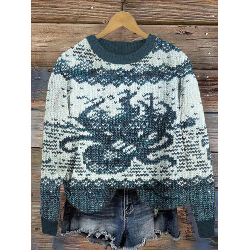 Ocean Octopus Knit Pattern Cozy Sweater