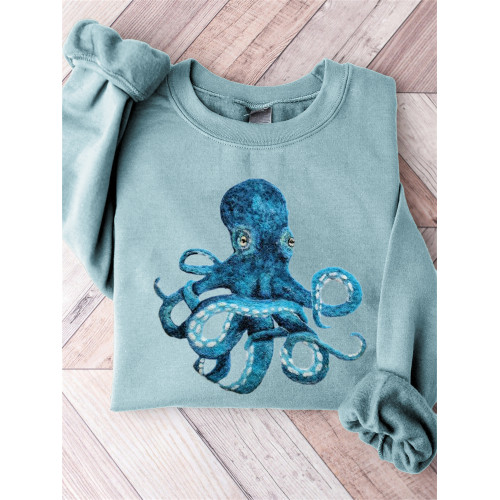Octopus Wool Art Comfy Sweatshirt