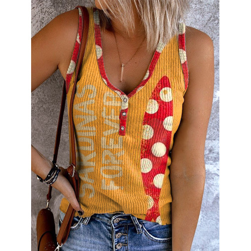 Sardines Forever Pop Art  Button Vest