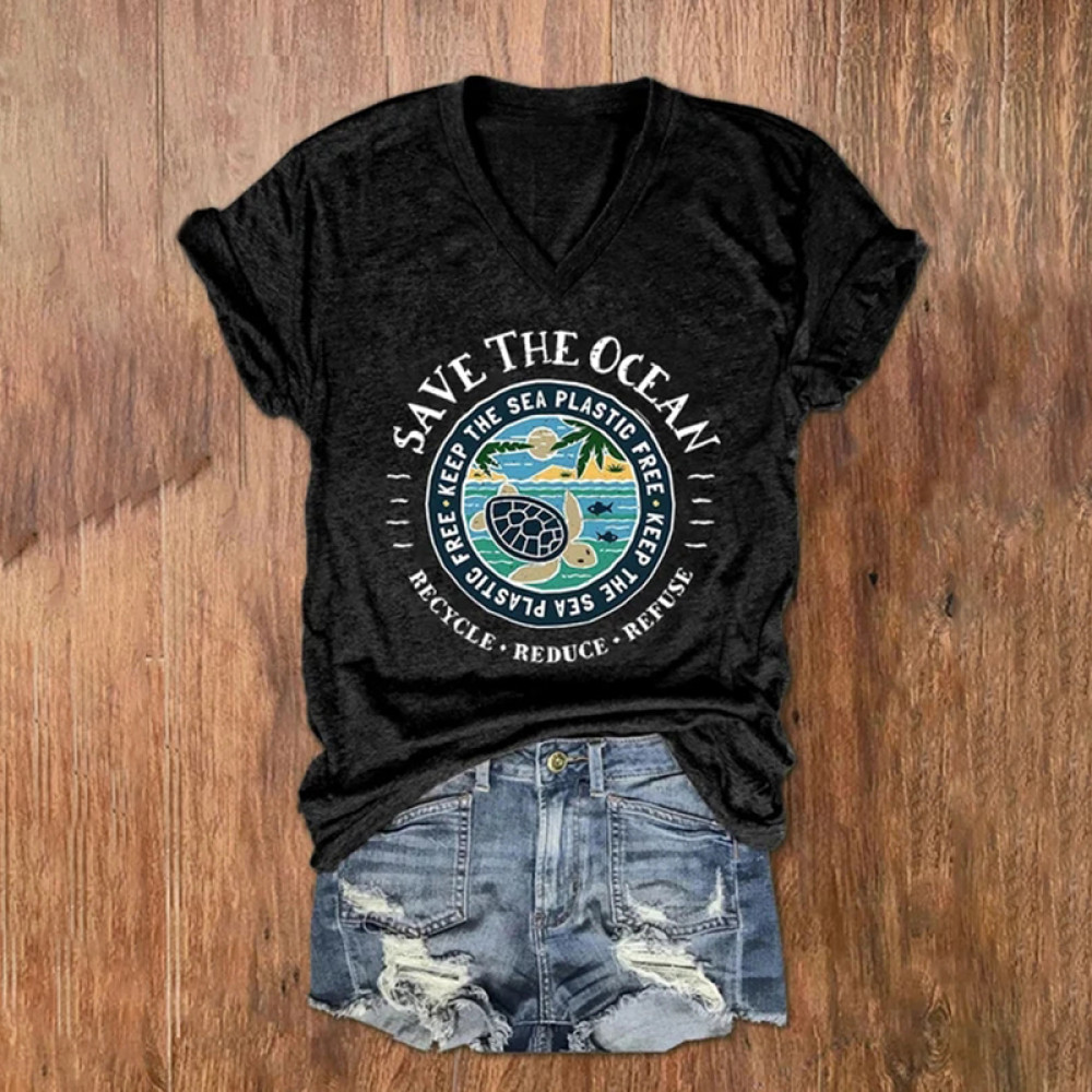 Save The Ocean Casual T-Shirt