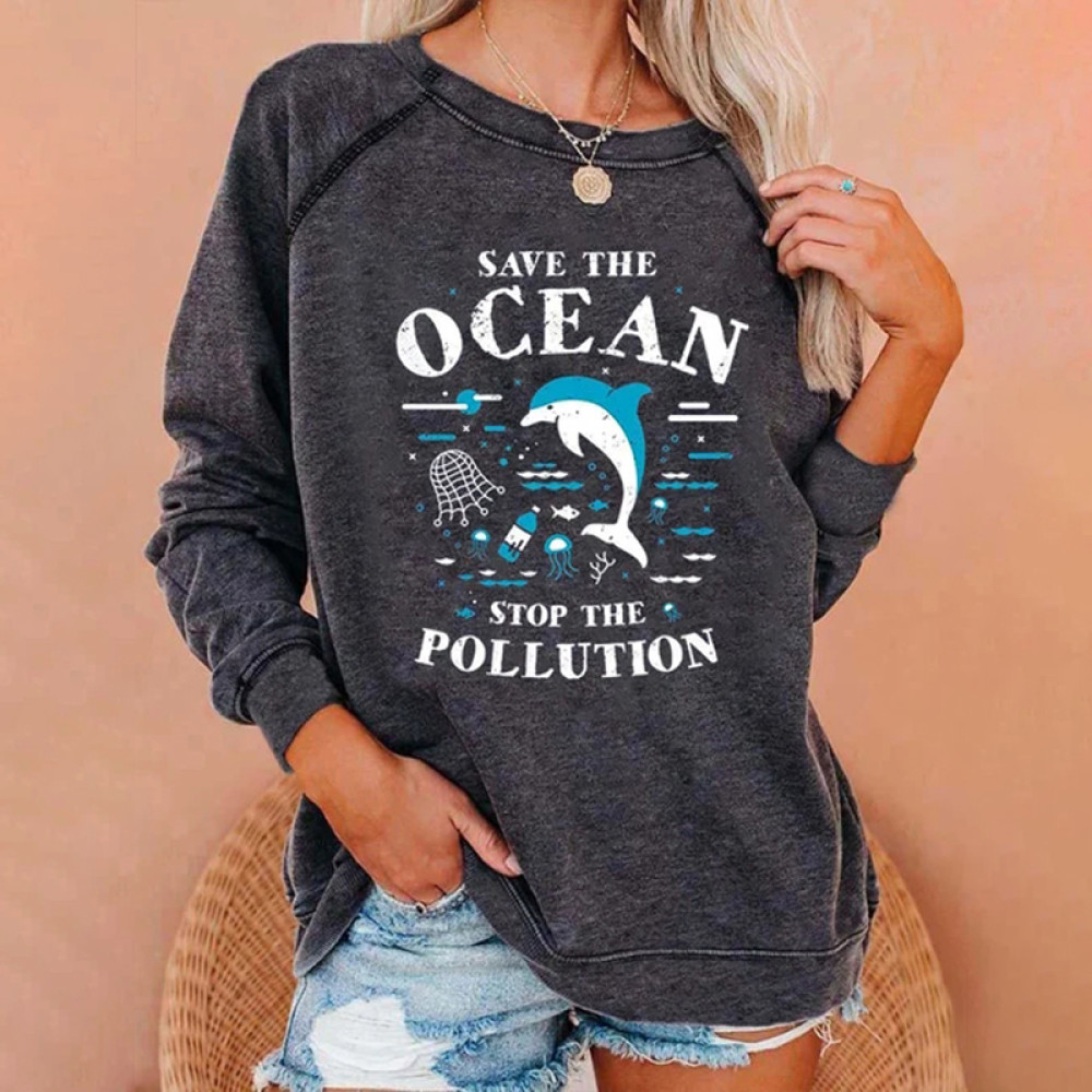 Save The Ocean Stop The Pollution Sweatshirt