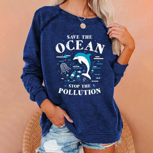 Save The Ocean Stop The Pollution Sweatshirt