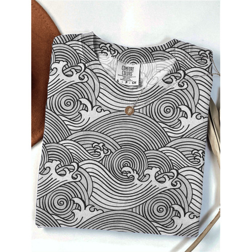 Sea Waves Japanese Art Comfy T Shirt