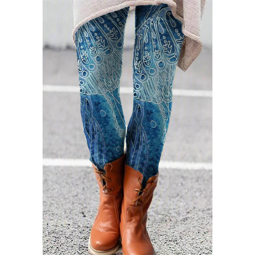 Skinny Jellyfish Print Casual Leggings