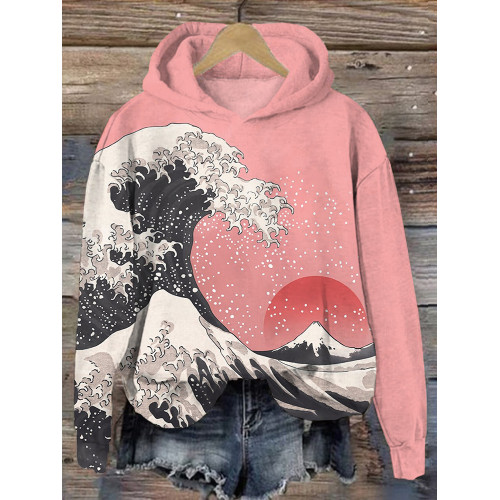 The Great Wave Vintage Japanese Art Cozy Hoodie
