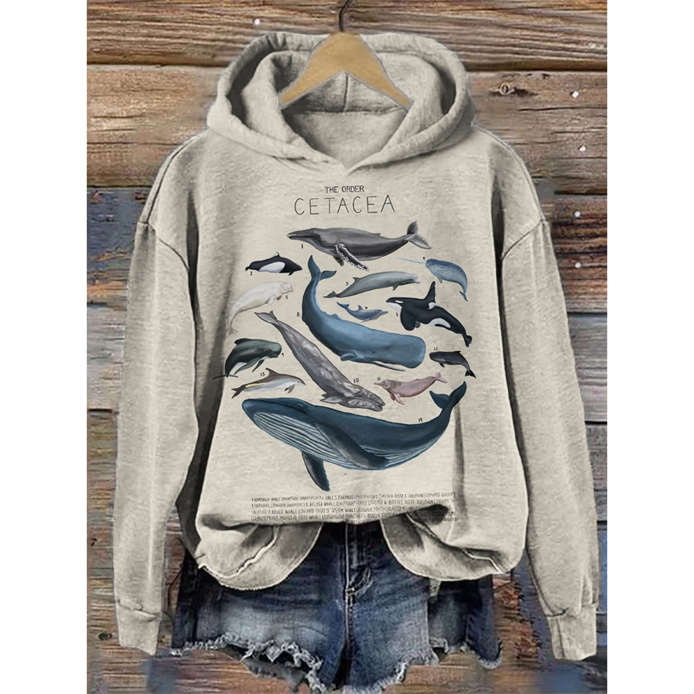 The Order Cetacea Illustration Cozy Hoodie