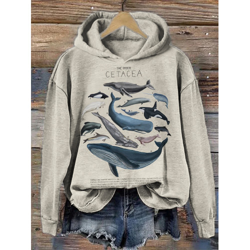 The Order Cetacea Illustration Cozy Hoodie