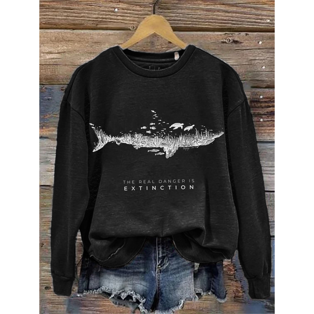The Real Danger Is Extinction Ocean Protect Sweatshirt