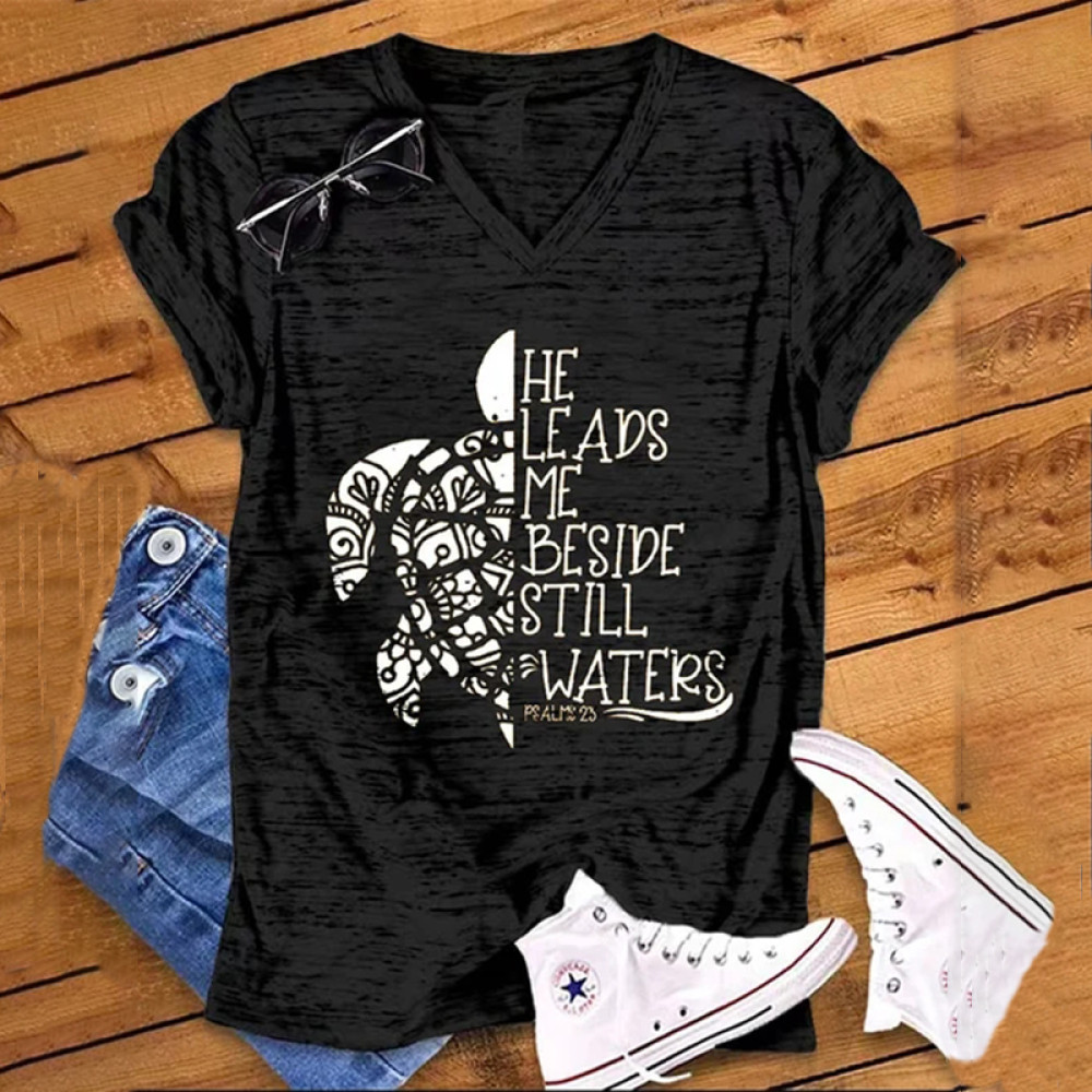 Turtle Vacation Ladies Print T-Shirt