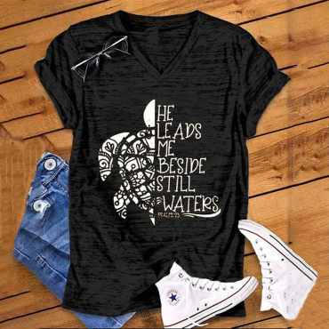 Turtle Vacation Ladies Print T-Shirt