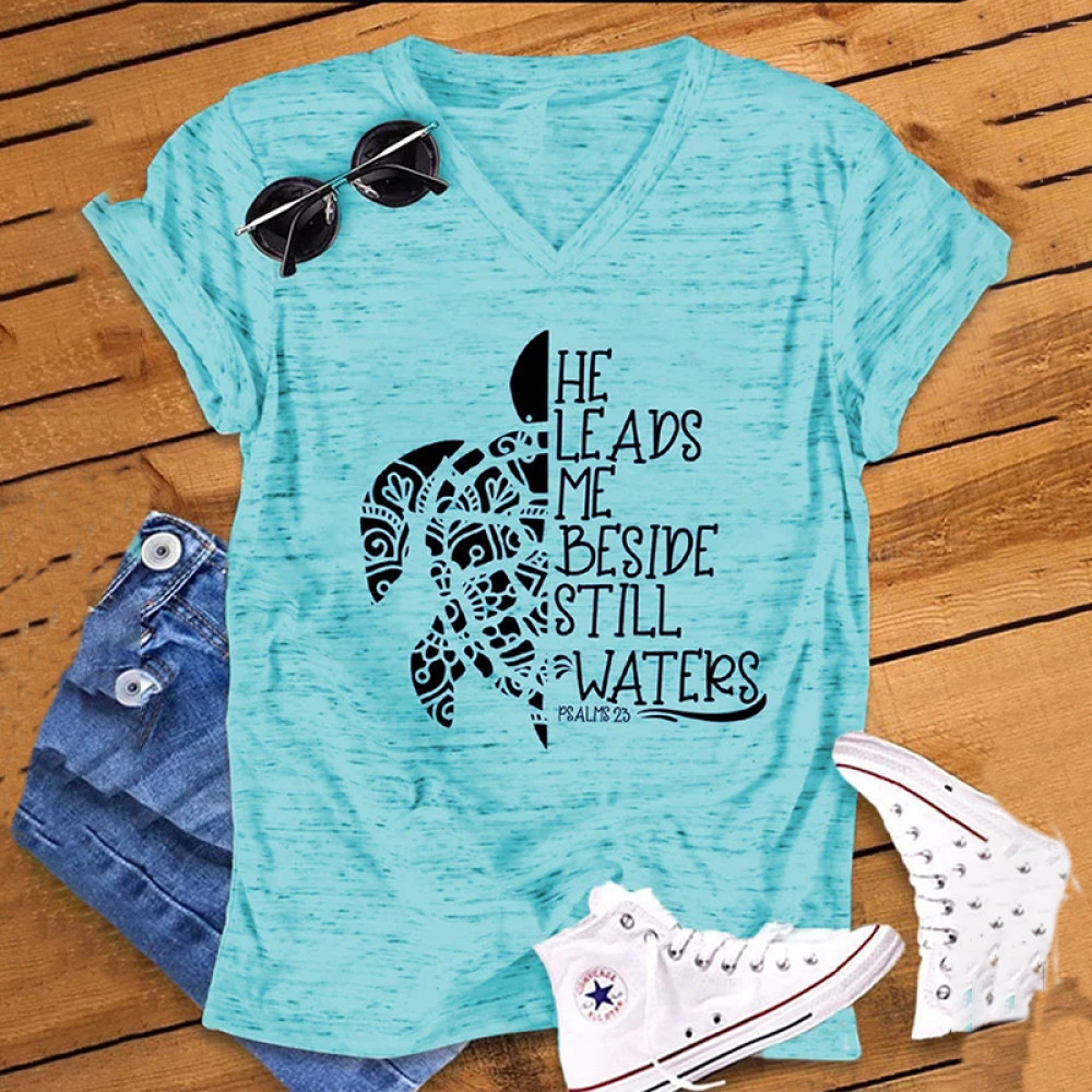 Turtle Vacation Ladies Print T-Shirt