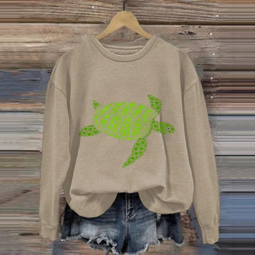 Women's Animal Print Casual Long Sleeve Sweatshirt