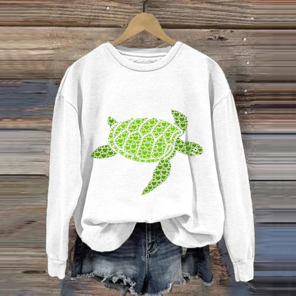 Women's Animal Print Casual Long Sleeve Sweatshirt