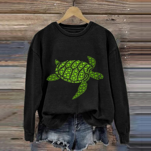 Women's Animal Print Casual Long Sleeve Sweatshirt