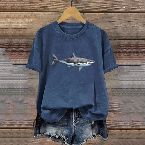 Women's Shark Print T-Shirt