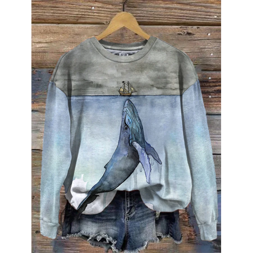 Women's Whale Painting Sweatshirt