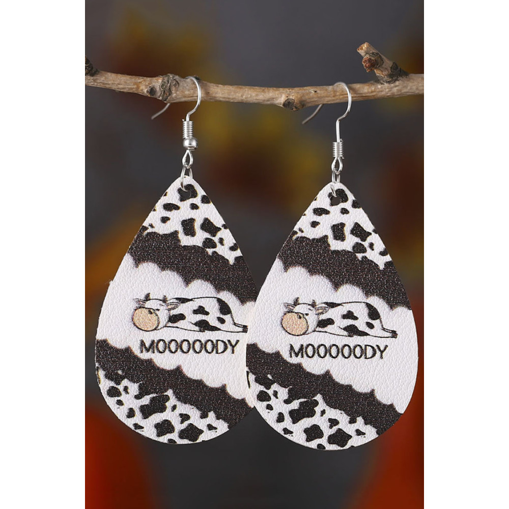 Casual Cow Mooooody Print Earrings