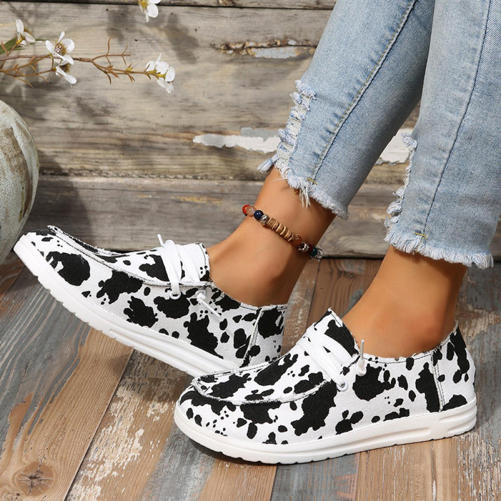Casual Cow Print Shoes