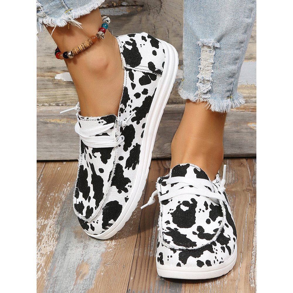 Casual Cow Print Shoes