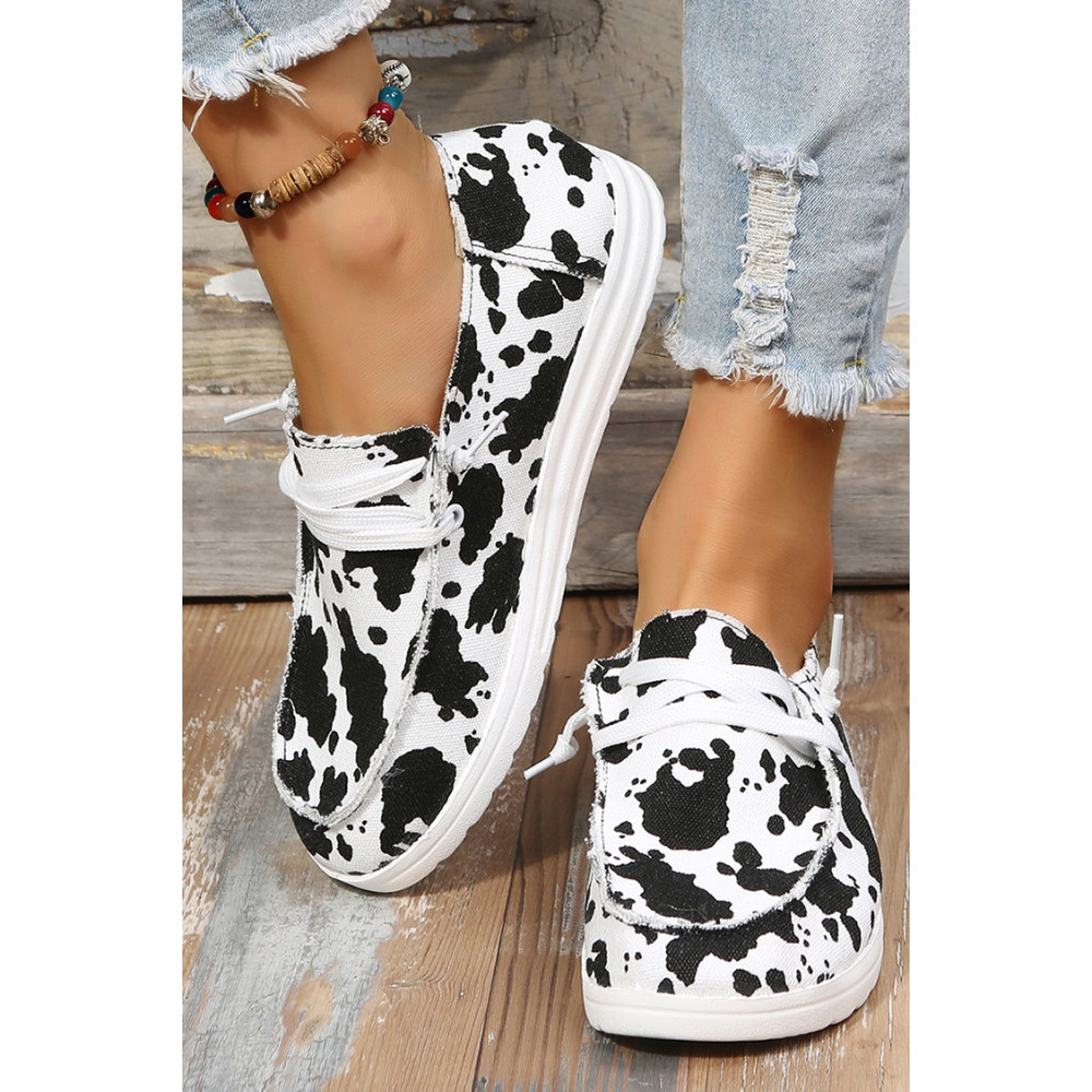 Casual Cow Print Shoes