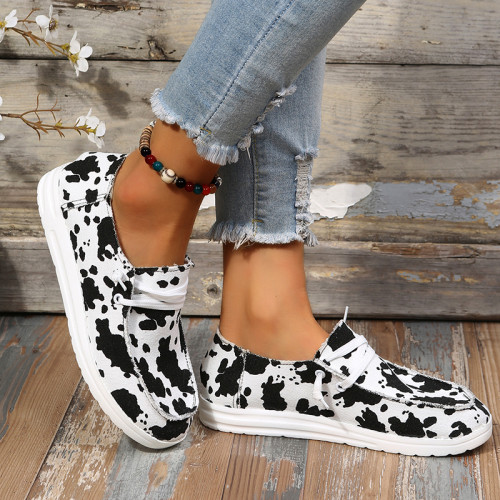 Casual Cow Print Shoes