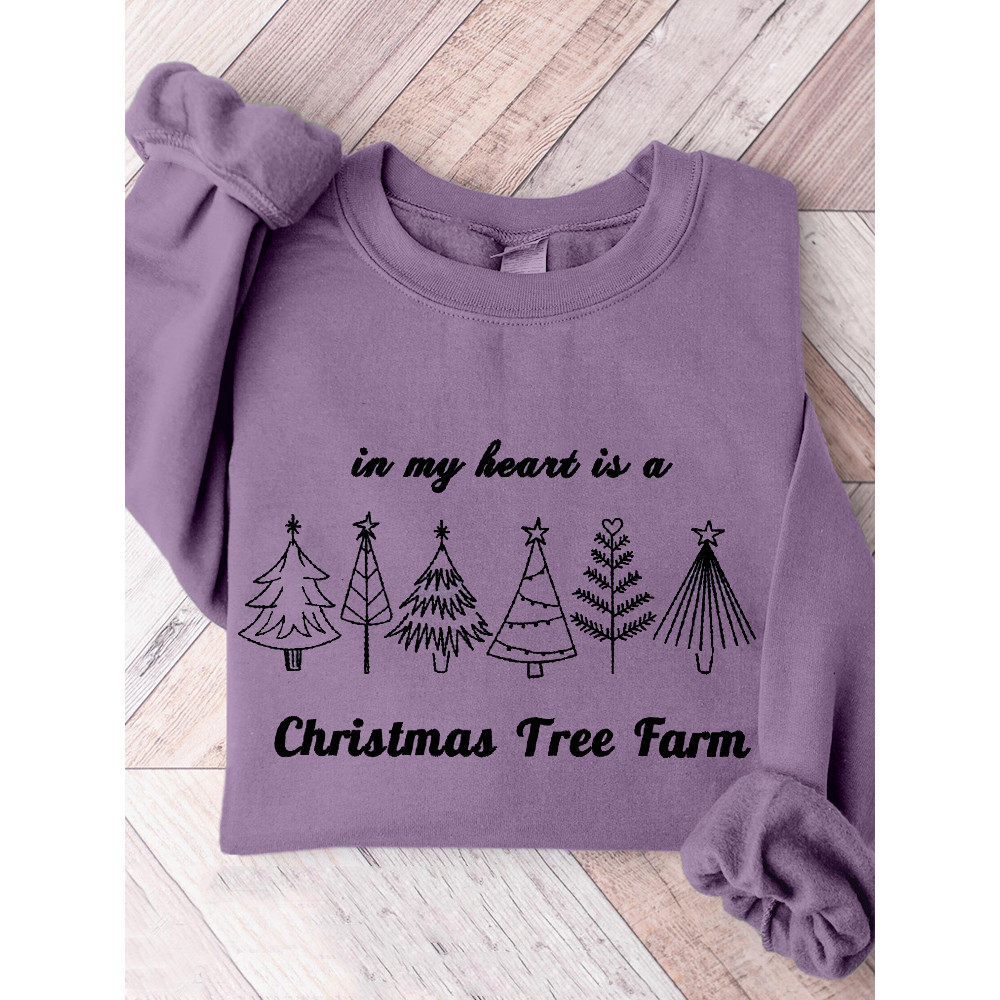 Christmas Tree Farm Vintage Crew Neck Comfy Sweatshirt