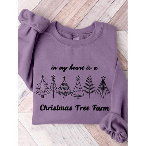 Christmas Tree Farm Vintage Crew Neck Comfy Sweatshirt