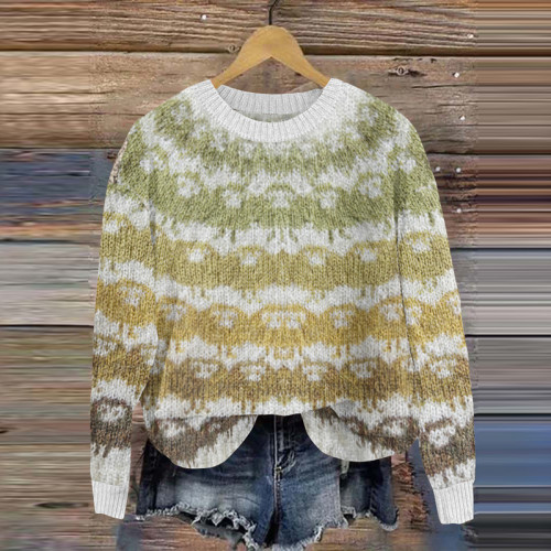 Colorful Sheep Knitted Cozy Sweater