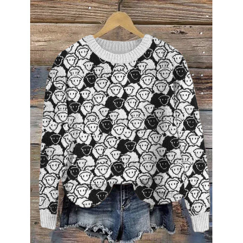 Cute Sheep Cozy Soft Knit Sweater