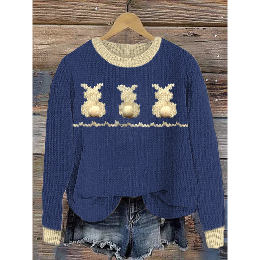 Cute bunny Cozy Soft Knit Sweater
