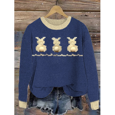 Cute bunny Cozy Soft Knit Sweater