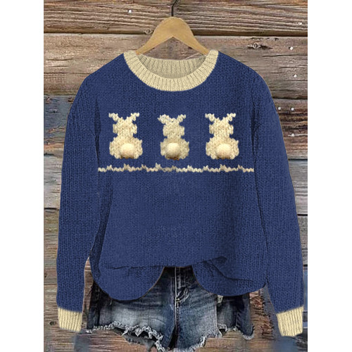 Cute bunny Cozy Soft Knit Sweater