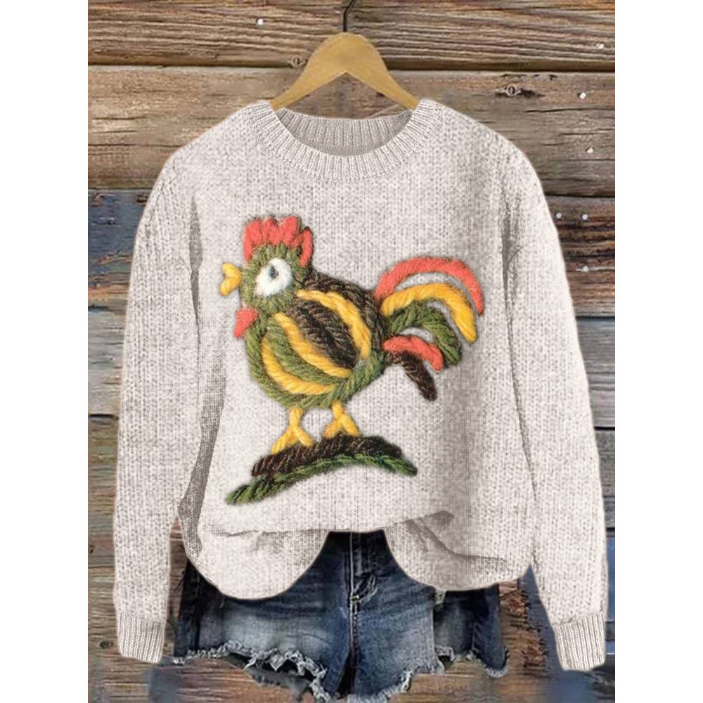 Farm Chick Casual Cozy Knit Sweater