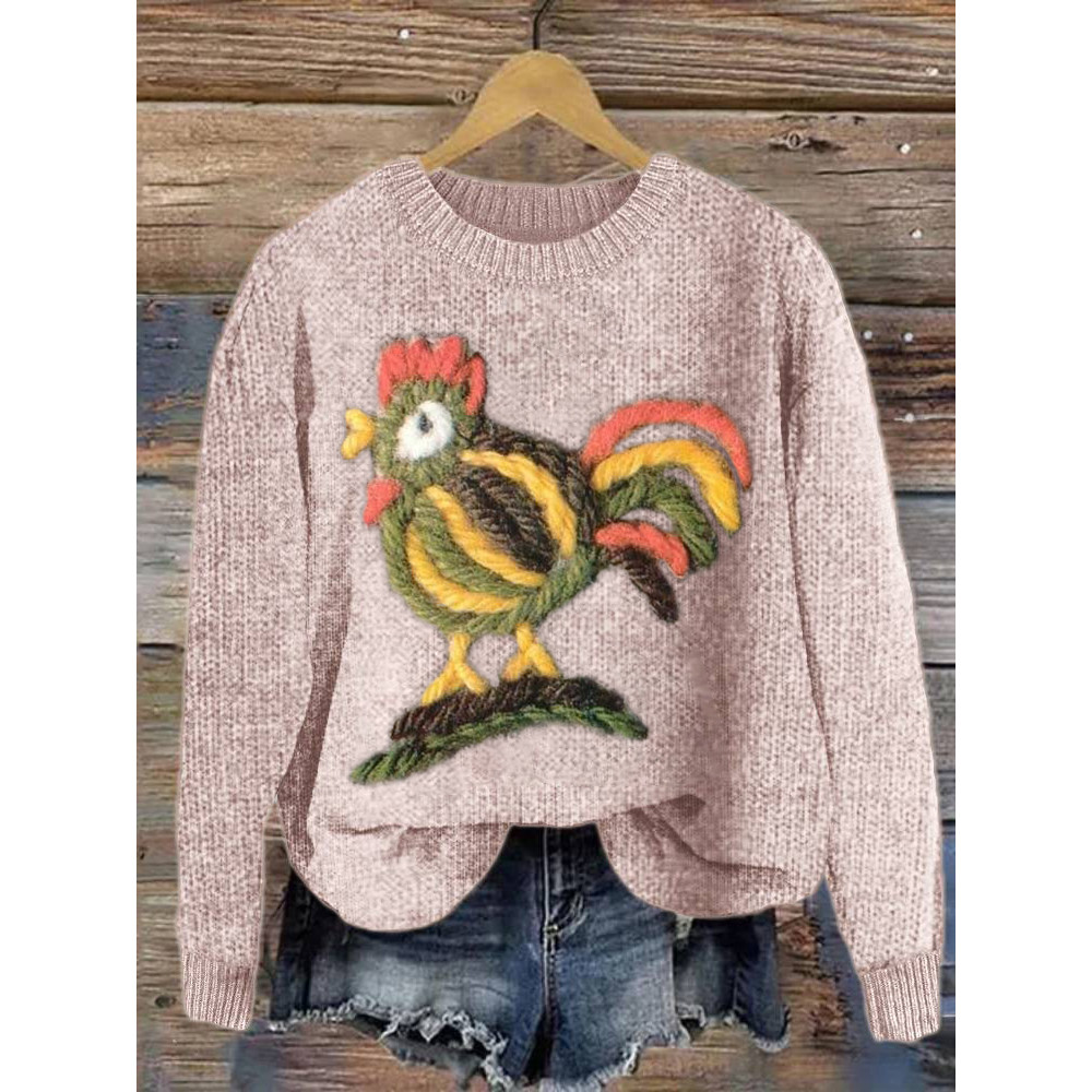Farm Chick Casual Cozy Knit Sweater