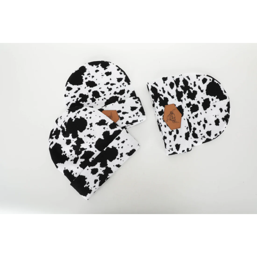 Fashion CowPrint Highland Cow Beanie