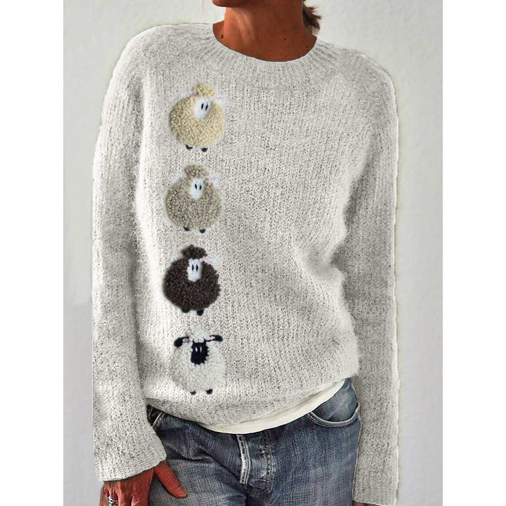 Fluffy Sheep Fleece Cozy Knit Sweater