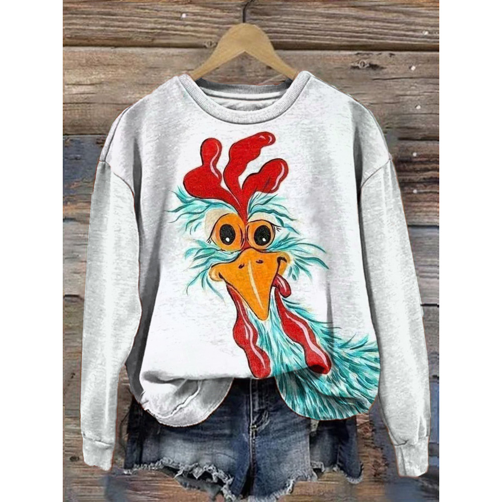 Funny Rooster Casual Cozy Sweatshirt