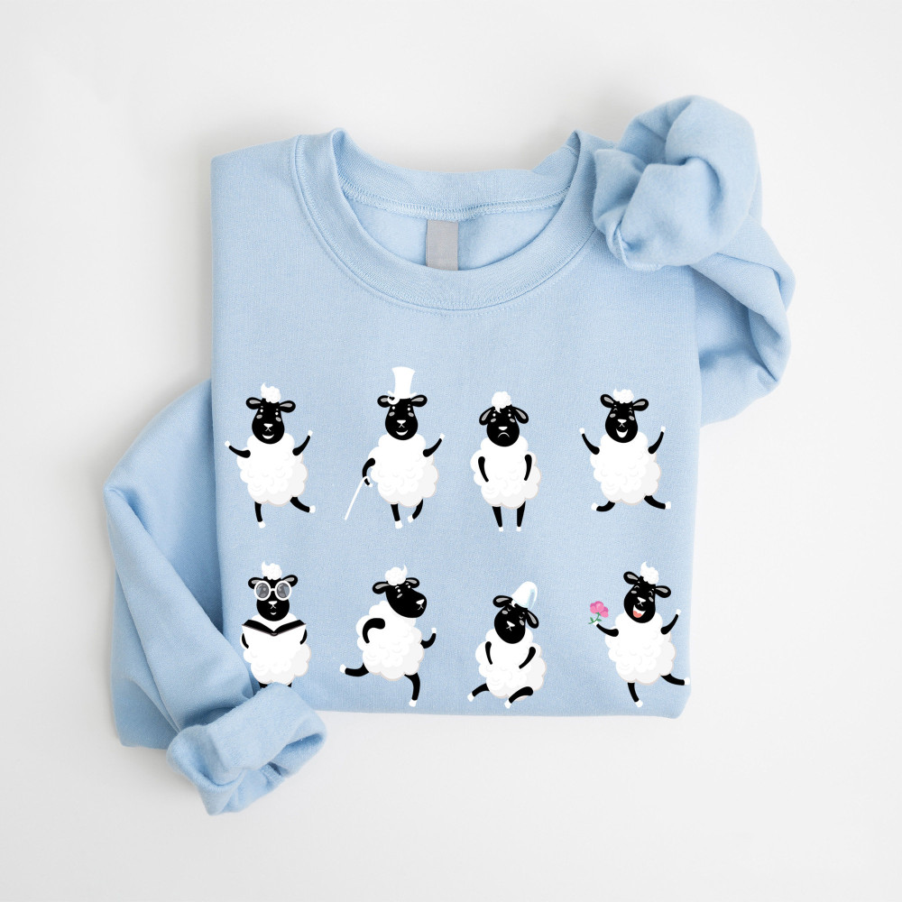 Funny Sheep Print Casual Sweatshirt