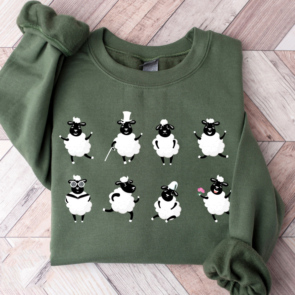 Funny Sheep Print Casual Sweatshirt