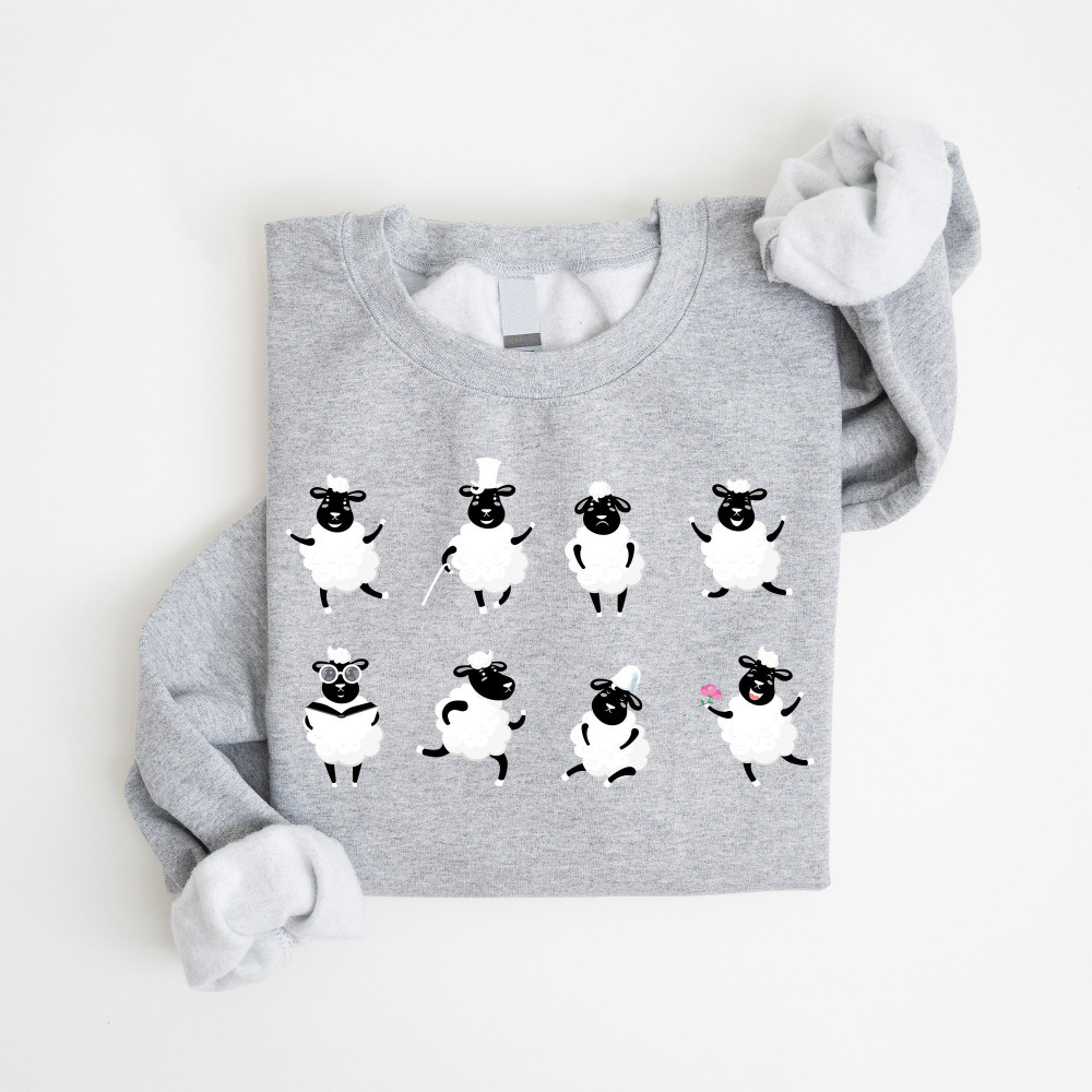 Funny Sheep Print Casual Sweatshirt