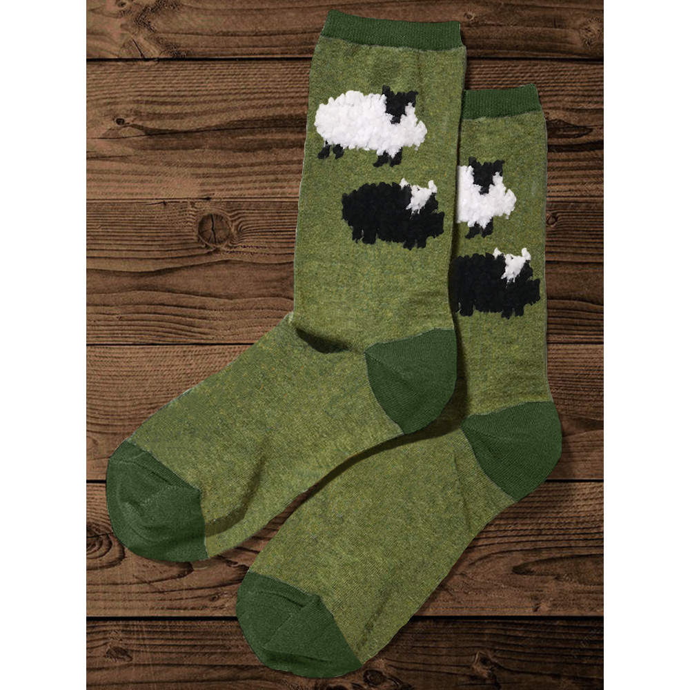 Fuzzy Sheep Fleece Knit Comfy Socks