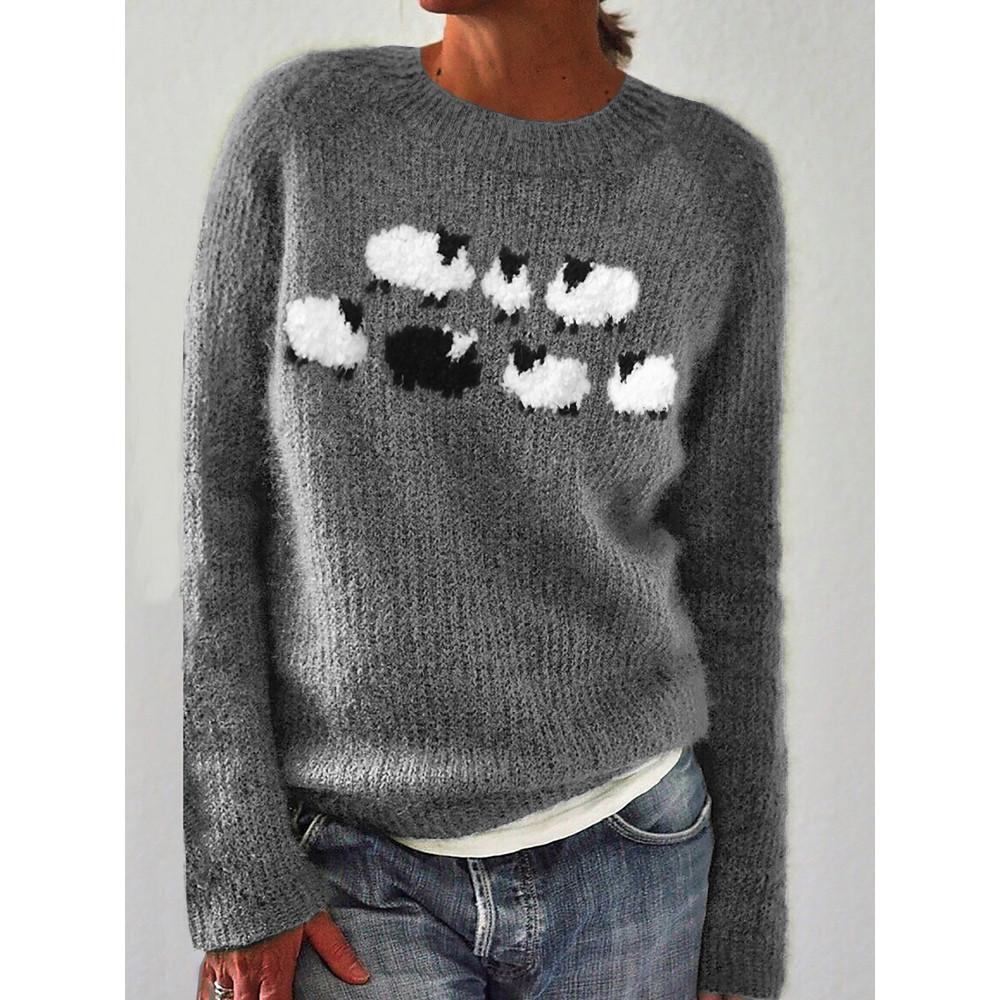 Fuzzy Sheep Fleece Knit Cozy Sweater