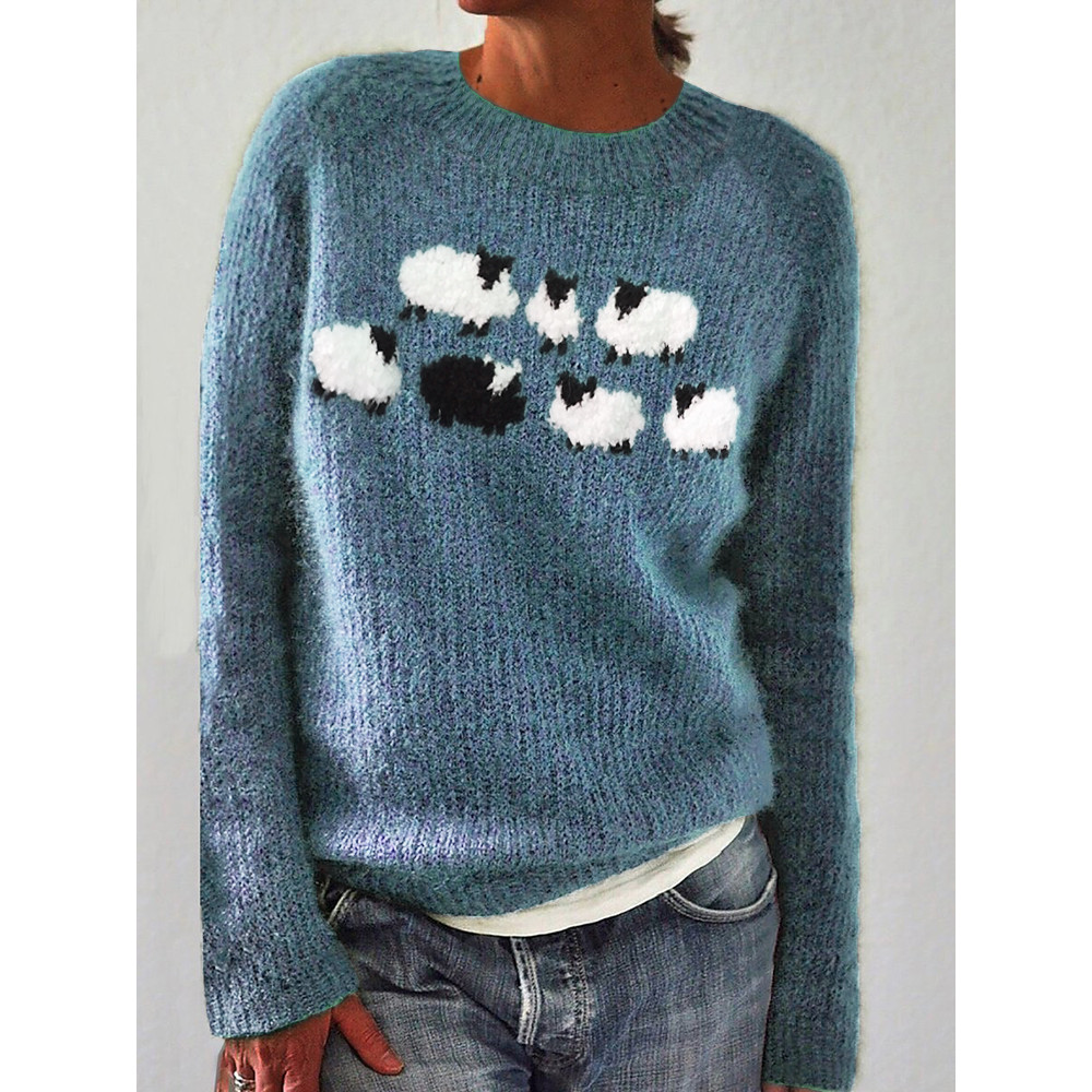 Fuzzy Sheep Fleece Knit Cozy Sweater