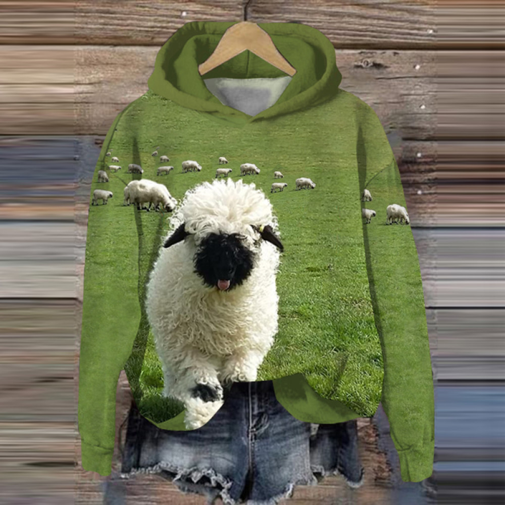 Greetings From The Stray Sheep Graphic Casual Cozy Hoodie