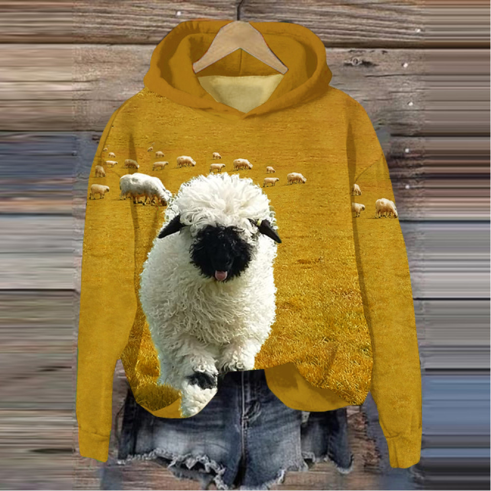 Greetings From The Stray Sheep Graphic Casual Cozy Hoodie