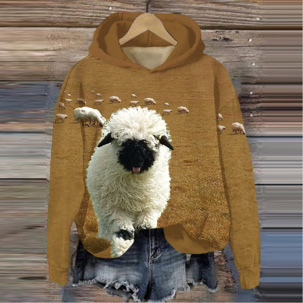 Greetings From The Stray Sheep Graphic Casual Cozy Hoodie