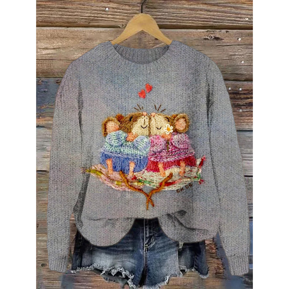 Love Mouse Knit Cozy Sweater