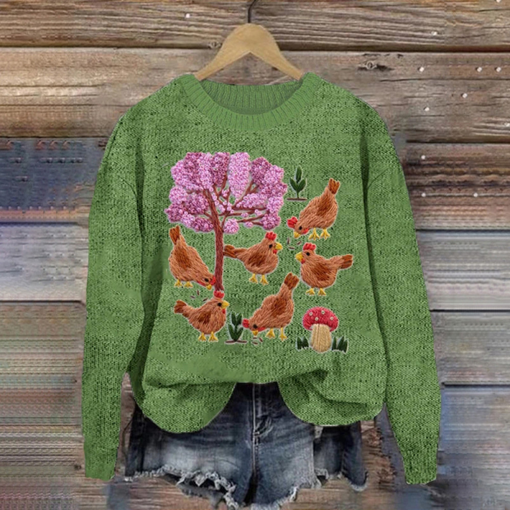 Women'S Animal Print Sweater